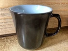 Vintage PYREX Corning NY USA Microwave Safe Black milk glass mug cup