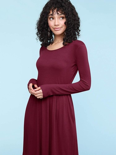 Flowy Dresses Loose Plain Dress 