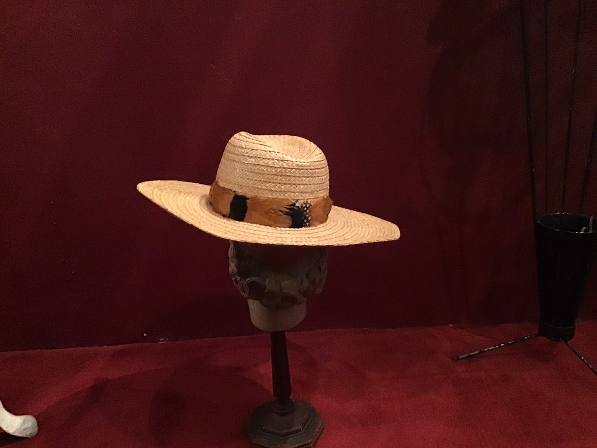 Vintage 60s 70s Straw Hat Happy Cappers Summer Beach wide  display picture 2