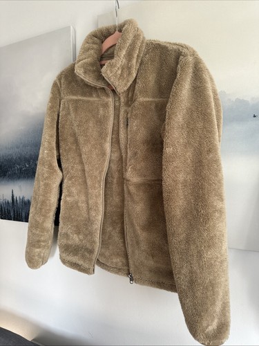 Uniqlo Women Windproof Outer Sherpa Teddy Fleece Jacket/ Beige/ Size XS / Great - Picture 7 of 22