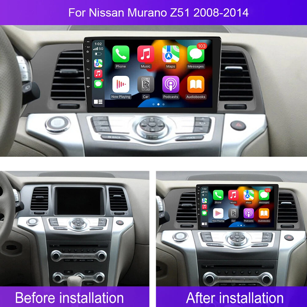 4+64G For 2009-2014 Nissan Murano Z51 Apple  CarPlay & Android Auto, Car Radio