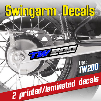 TW200 Swingarm decals stickers Blue fits Yamaha TW 200 Graphic Graphics tdub
