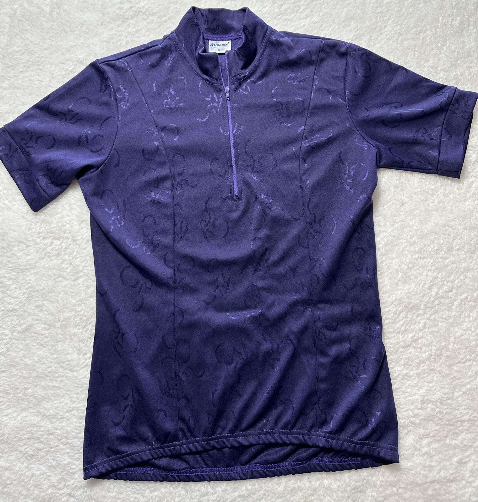 Inmotion Women&rsquo;s Biking Shirt Purple Medium Pockets EUC
