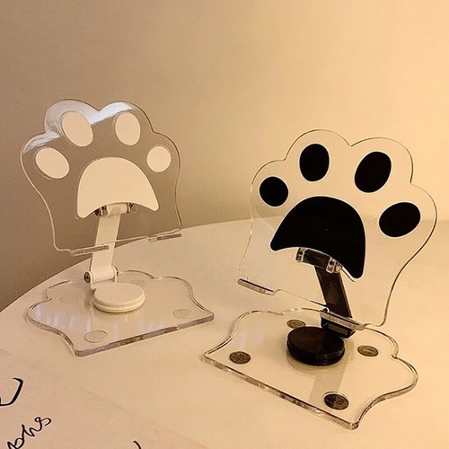 Cute Phone Stand Height Adjustable Phone Desktop Mount Acrylic Cat Claw Stand - 第 2/14 張圖片