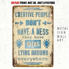 Creative People Poster Motivational Quotes Typography Wall Decor Metal Tin Sign