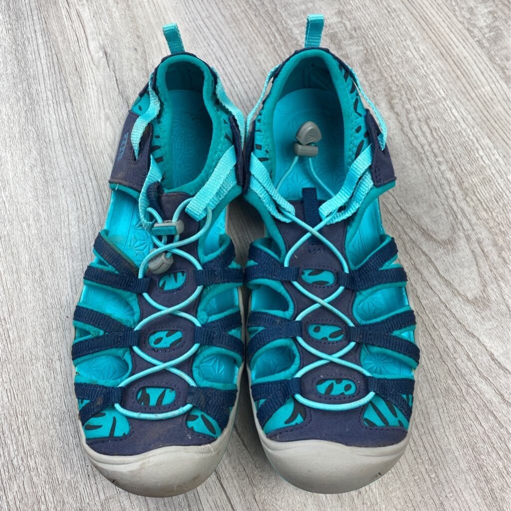 Sandali moxie unisex bambino KEEN blu cravatta elastica taglio basso 6