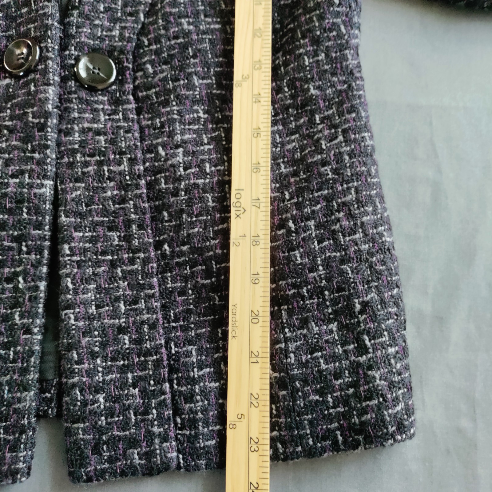 Nordstrom Classiques Entier Women Tweed Jacket Blazer Open Front M Office Casual