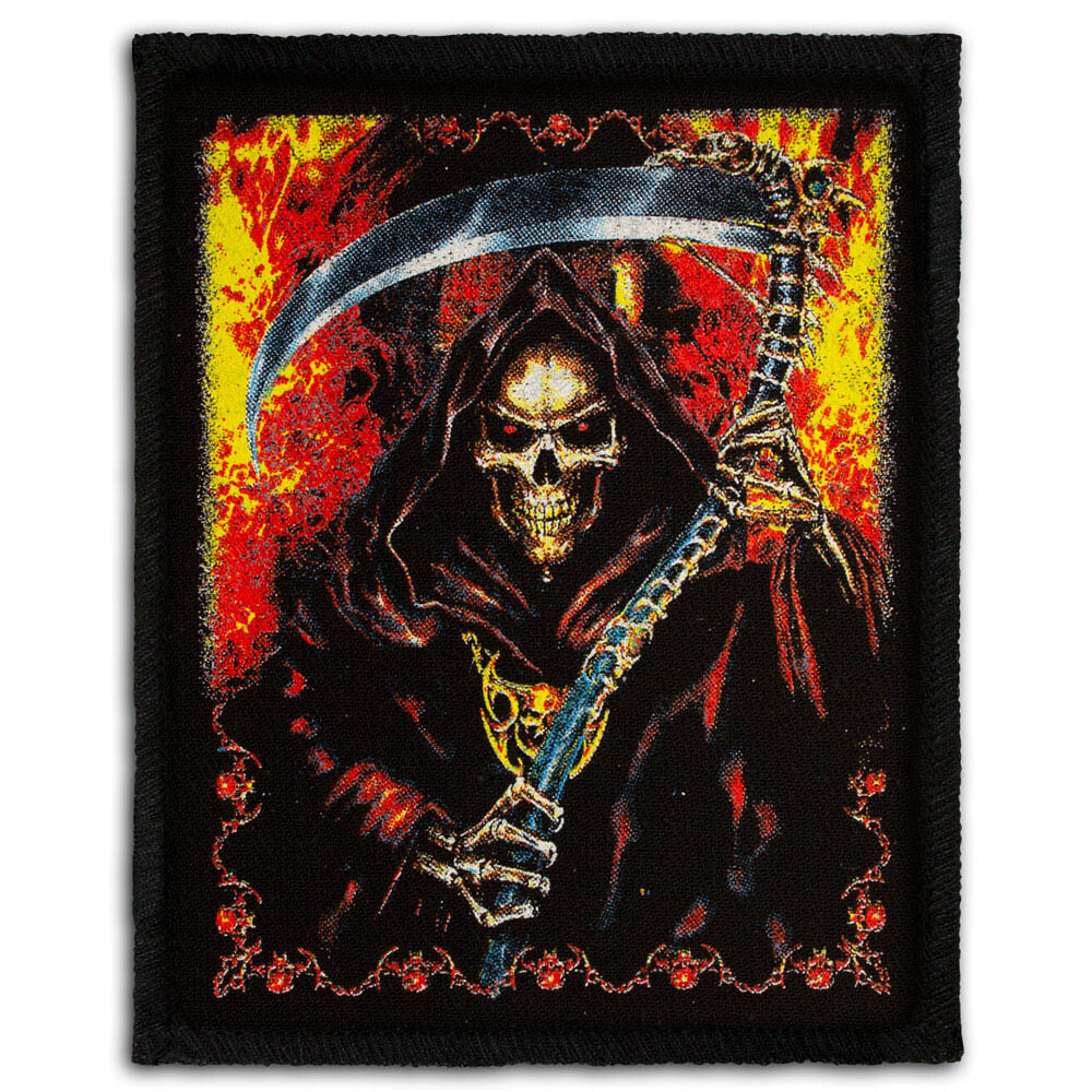 Grim Reaper Printed Patch Sons of Anarchy Skull Motorcycle Club