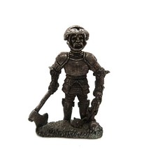 Vintage Calhoun St. Pewter Knight in Armor Crusader miniature figurine