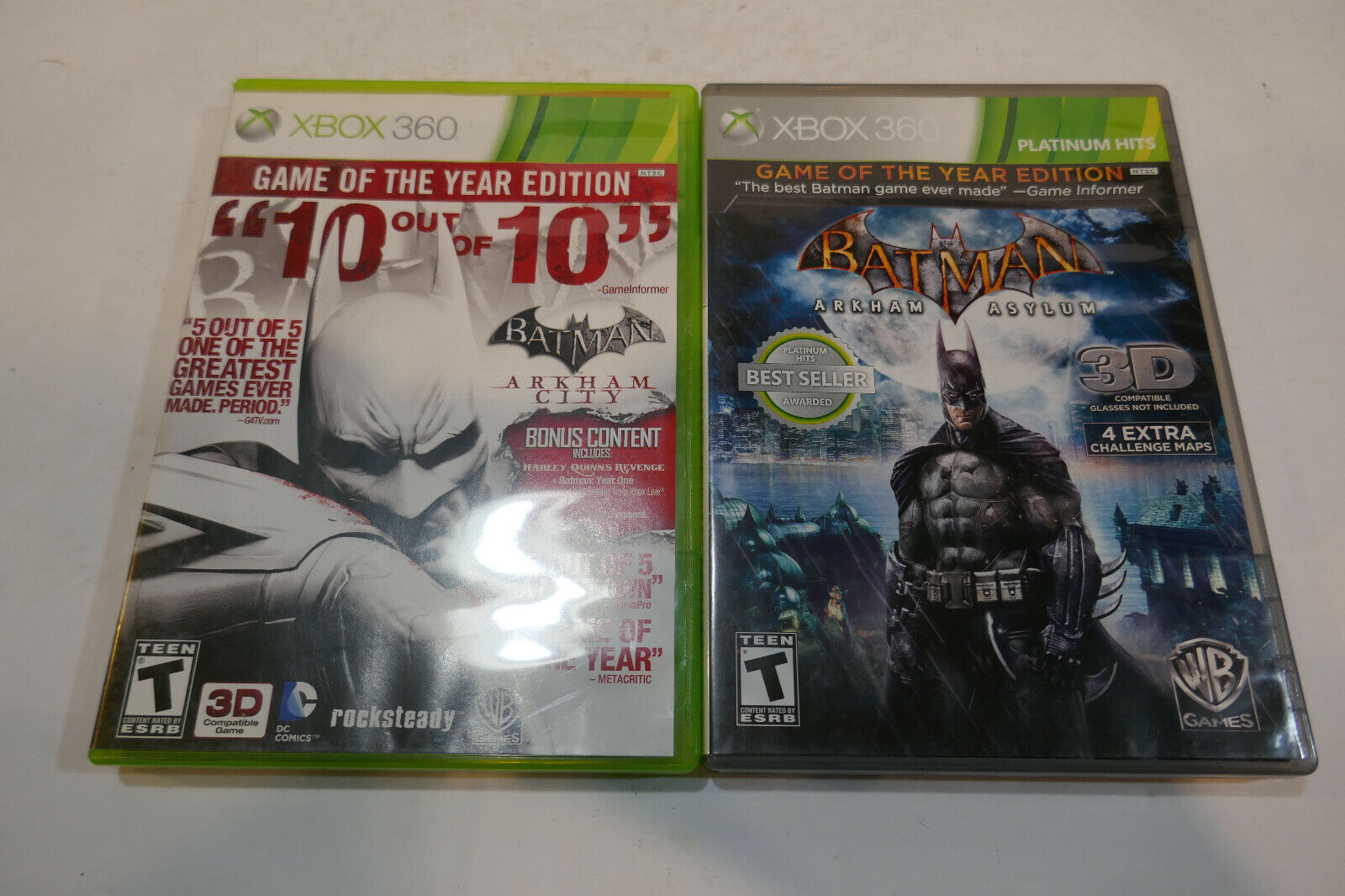 Jogo Batman Arkham Asylum + Arkham City Xbox 360 Lacrado