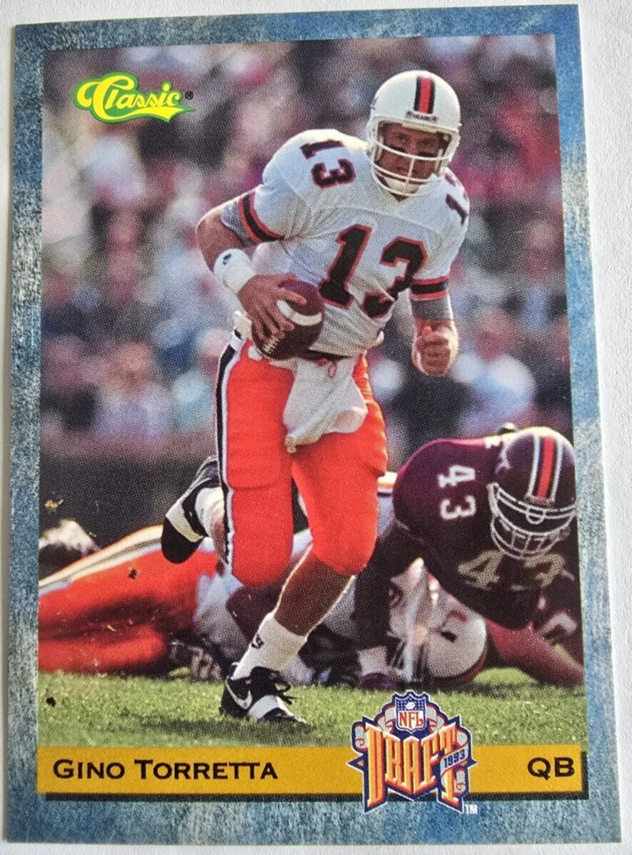 Gino Torretta, 1993 Classic NFL Draft Rookie, Quarterback, Card # 98