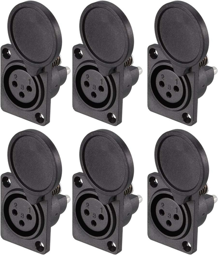 3-Pin XLR Female Jack Panel Mount for Microphone Connector Adapter Converter Aud - Picture 6 of 12