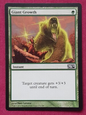 Magic The Gathering 2014 CORE SET M14 GIANT GROWTH green card MTG | eBay