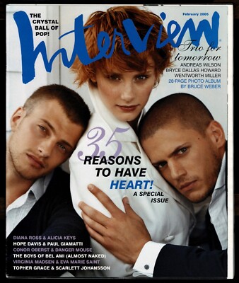 INTERVIEW magazine 2/2005 BRUCE WEBER ISSUE ANDREAS WILSON WENTWORTH MILLER BRYC