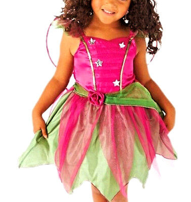   2 Tlg Wald Mulberry Fairy Elf Feenkleid Fee Kostüm 98-116 Rosa mit Flügel