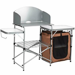 Foldable-BBQ-Portable-Grilling-Table-Picnic-Camping-Tool-With-Windscreen-Bag-US