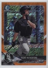 2018 Bowman Chrome Prospects Orange Shimmer Refractor 9/25 Blake Rutherford 15dq