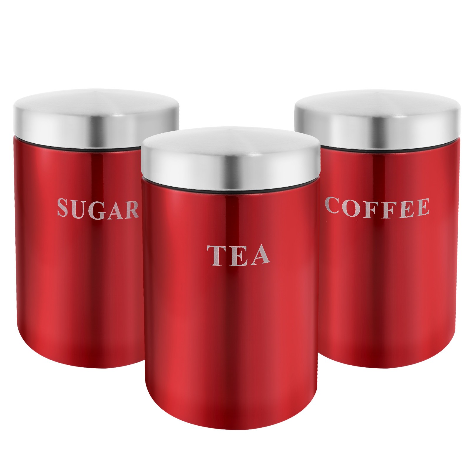 Boîtes de rangement café thé sucre hermétiques en acier inoxydable