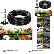 1/4" Drip Irrigation Tubing with 6" Emitter Spacing, 100 Ft Roll Hydroponic...