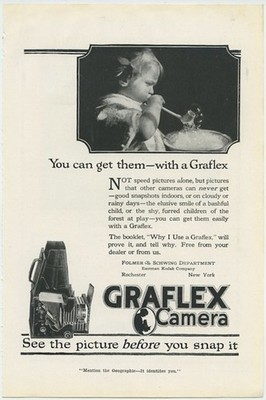 Graflex Camera Good Snapshots Indoors On Cloudy On Rainy Days 1918 Vintage Ad 
