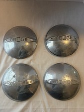 1937-1939 Dodge Hubcaps Set Of 4 Artillery Wheel Dog Dish Chrome Oem Vintage