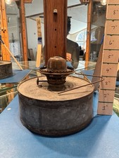 Antique Miller Kerosene Heater Oil Lamp Burner Galvanized Tin Made in USA