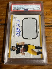 2025 Panini National Treasures Will Howard Crossover Rookie Patch Auto /99 PSA 9