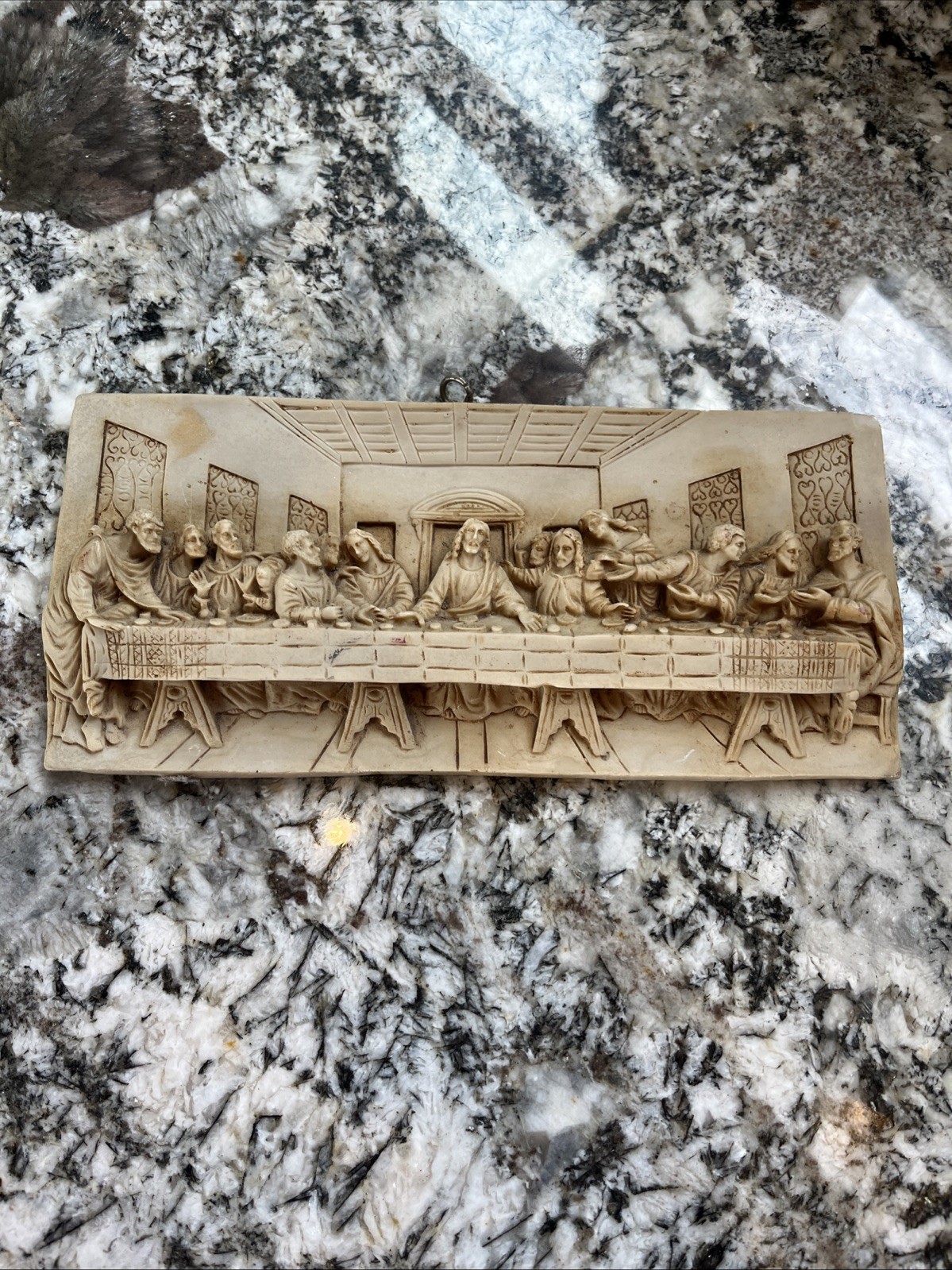 Relief Sculpture of The Last Supper on Marble