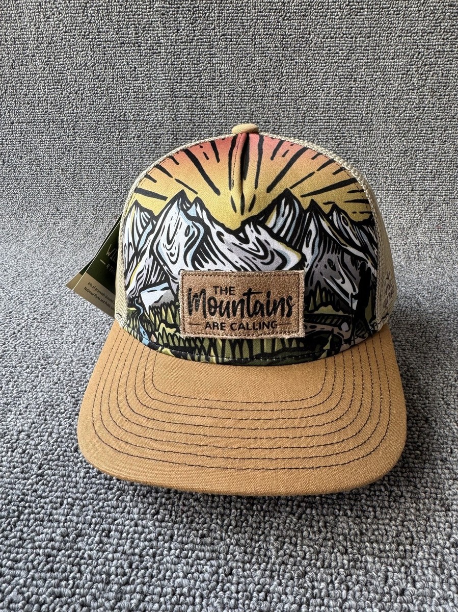 Wild Tribute 4 The Parks Trucker Snapback Tan Mountain Hat Unknown Size