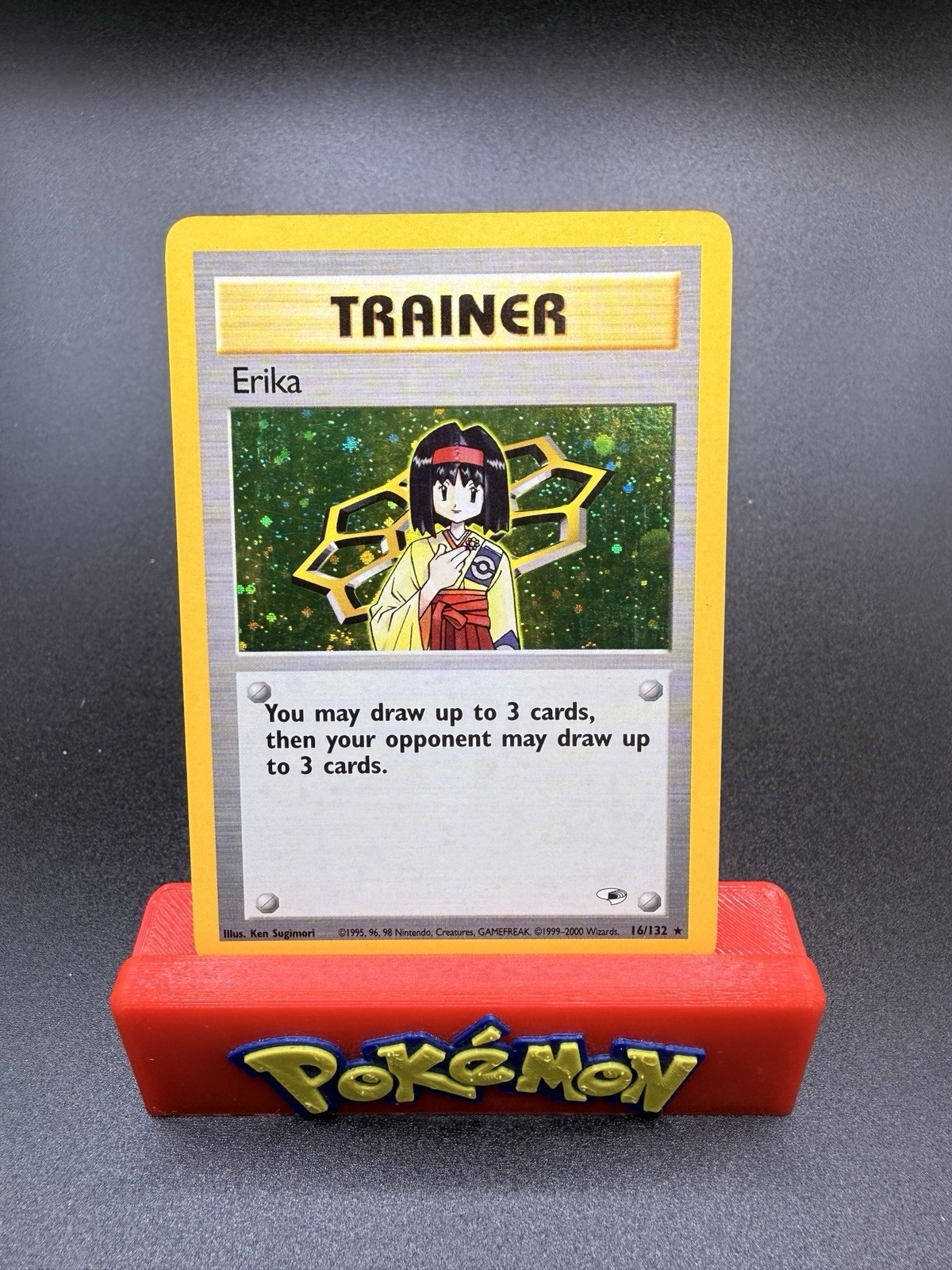 Pokemon Gym Heroes Erika Holo 16/132 LP 0021 Card Rare