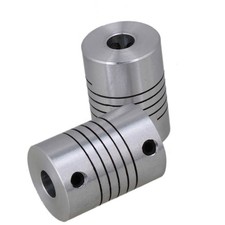 5Pcs Durable Silver Stepper Motor Encoder Flexible Couplers for 3D Printers