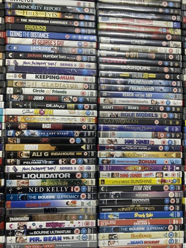 100 Like New DVDs Randomly Selected From Up To 4000 DVDs All Genres Bulk Job Lot - Picture 1 of 2