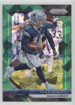 2018 Panini Prizm Green Crystals Prizm 62/75 Cole Beasley #200 2rz