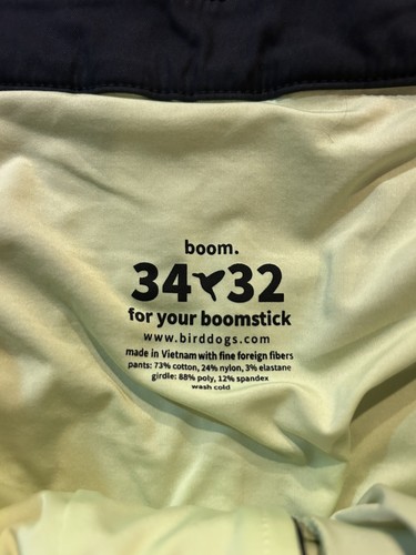 Birddogs Boom for your Boomstick Pants Men's Size 34 x 32 Black Chino Liner Zip - Picture 5 of 12