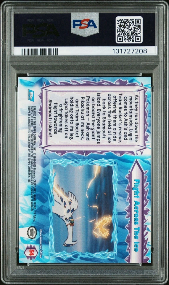 2000 TOPPS POKEMON THE MOVIE 2000 #54 FLIGHT ACROSS THE ICE FOIL PSA 9 - Image 2 of 2