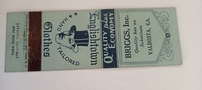 Briggs Clothes Valdosta GA Matchcover Lot 764 No Tariff Fee 