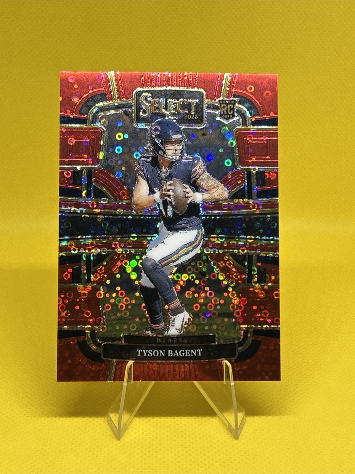 Tyson Bagent 2023 Panini Select Football Concourse Red Disco Prizm /49