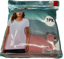 32 Degrees Cool Ladies' White/Light Blue/Pink Short Sleeve Tee 3Pk. Medium NWT