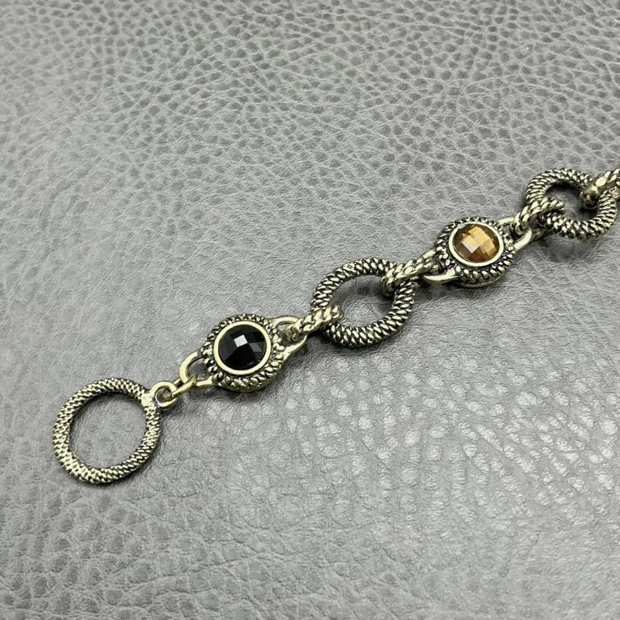 Lia Ophia веревки ссылка переключатель браслет золотистый многоцветный граненый стеклянный ободок - Изображение 3 из 4