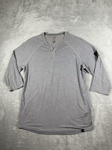Under Armour Shirt Mens Large TB12 Tom Brady Athlete Recovery Sleepwear Henley - Picture 3 of 14