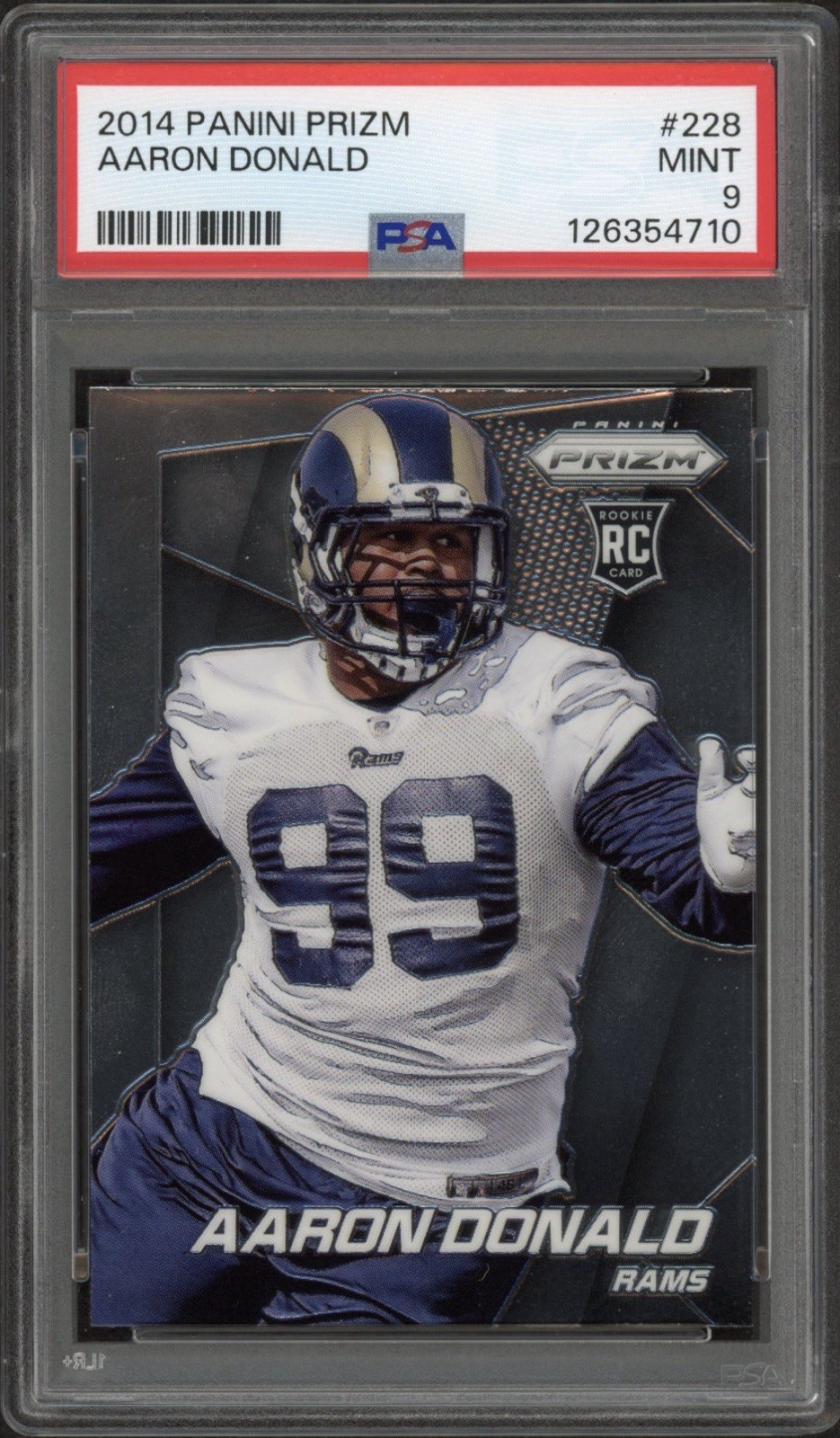 2014 Panini Prizm Aaron Donald Rookie RC #228 PSA 9 Mint Los Angeles Rams