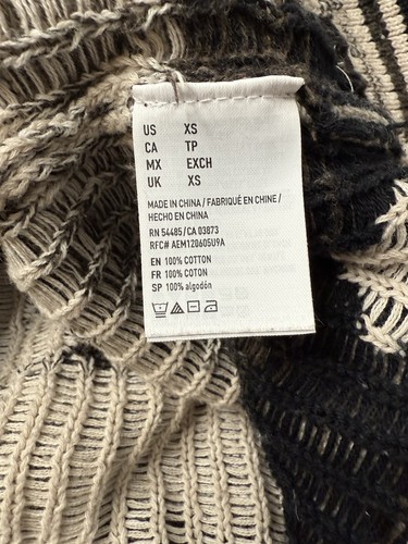 American Eagle Outfitters Sweater Sz XS Hooded Aztec Brown Tan Pullover Knitted - Picture 8 of 13