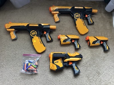 Nerf Dart Tag Quick 16 & Sharp Shot Lot Of 5 Blasters Fun Deal Tested