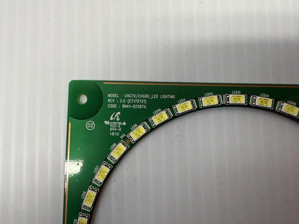 Samsung Monitor CHG70 CHG90 LED Lighting Board (P/N: BN41-02587A) - Image 2 of 2