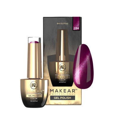 C24 Cat Eye UV Nagellack 8 ml Makear Cat Eye Lila