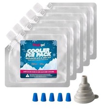 Magic Gel Reusable Cooler Ice Pack Ice Blocks for Cool Bags Cold Pack x 5