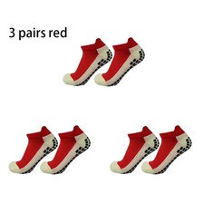 3 pairs of classic short football socks women non slip socks, sweat absorbing to