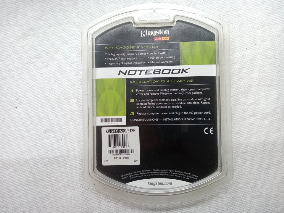 KINGSTON TECHNOLOGY NOTEBOOK PC2-4200 FAST HIGH-QUALITY MEMORY RAM 512MB 533MHz - Image 4 of 4
