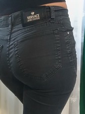 Vintage Versace Jeans Couture Pants Straight Stretch Women size IT 41 /W27 L30