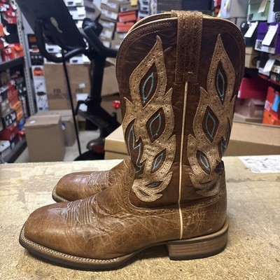 Ariat Nighthawk Men Sz 12 Brown Leather Western Cowboy Boot Square